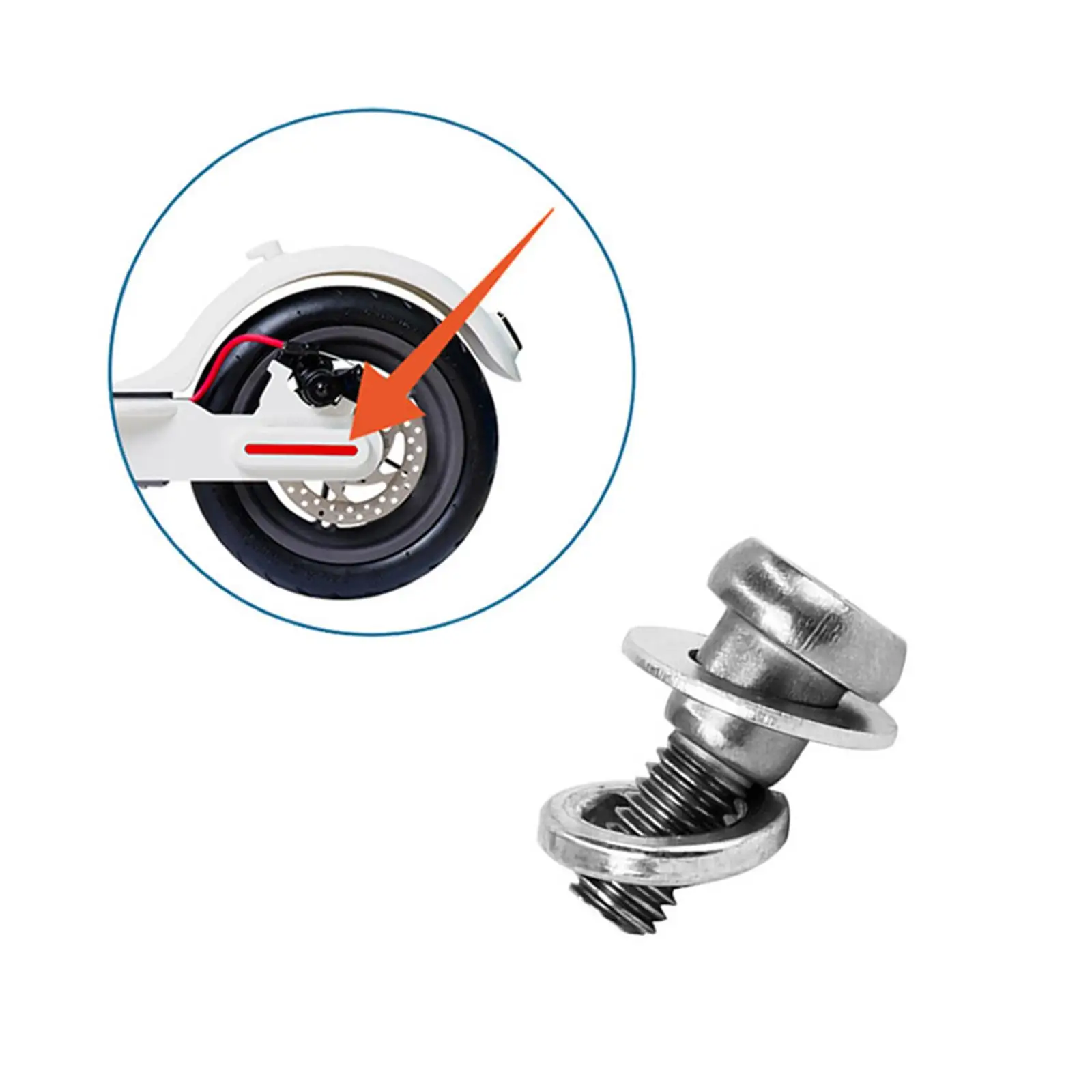

Scooters Rear Wheel Fixing Bolt Screw Durable Steel High Sensitivity Easy to Use