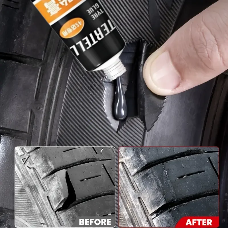 غراء أحذية عالي اللزوجة - لاصق إصلاح الإطارات للنعال المتشققة والأحذية التالفة، حشو مطاطي مقاوم للماء ومقاوم للاهتراء