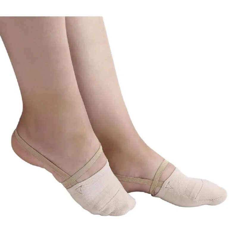 Jusenda Professional Rhythmic Gymnastic Shoes Soft Half Socks Knitted Roupa Ginastica Gymnastics Shoes Competition Sole Shoes