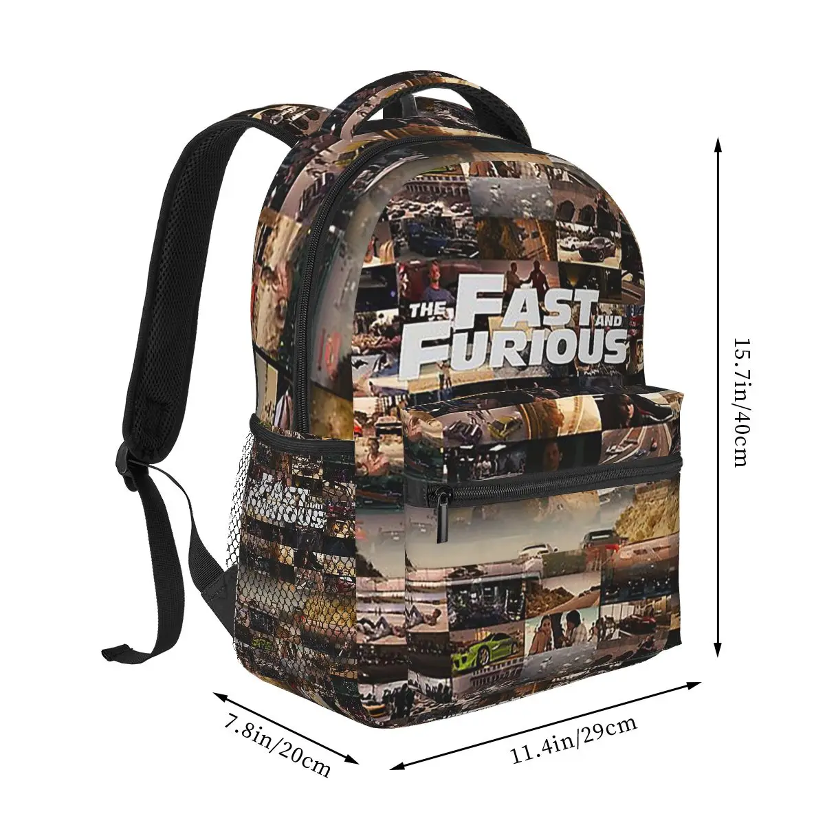 Fast And Furious Legends Tribute Backpack Student Boys Girls BookBag Children School Bag Computer Shoulder Bags for Men Women
