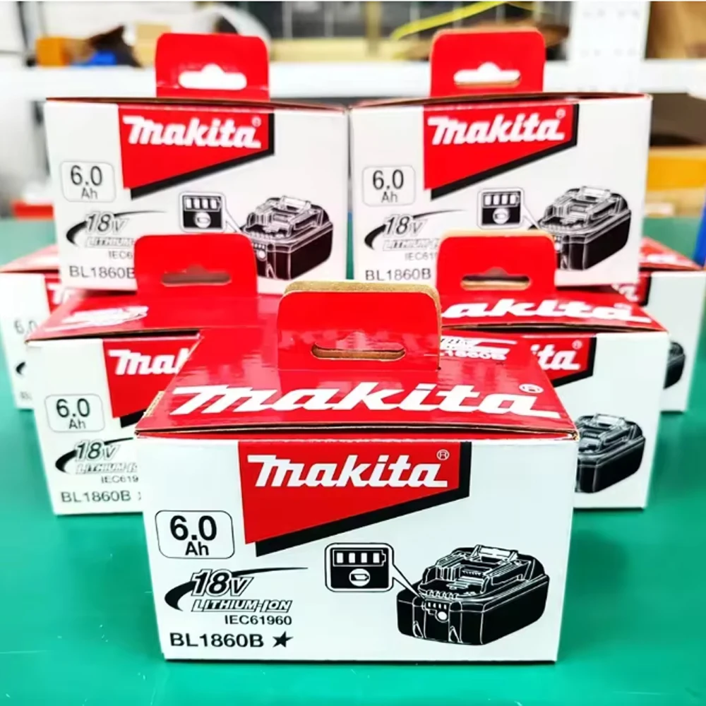 Makita-Akku, wiederaufladbarer 18V 6,0Ah Lithium-Akku, Makita 18V BL1840, BL1830, BL1850, BL1850B Original-Makita-Werkzeugakku