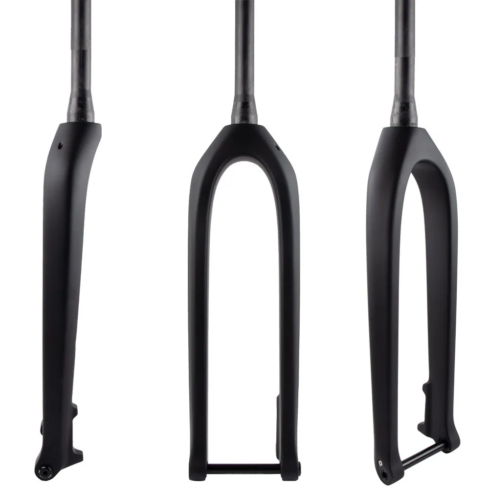 

Full Carbon MTB Rigid Front Fork 27.5 29 Inch Tapered Steerer Thru Axle Lightweight Mountain Bike Replacement Parts