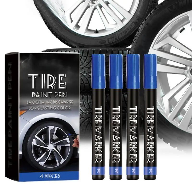 For  SUV Tire Marker Pens 4X Tire Car Pen For Lettering Color Tire Pen Marker For SUV Bus Motorcycle Tire Lettering