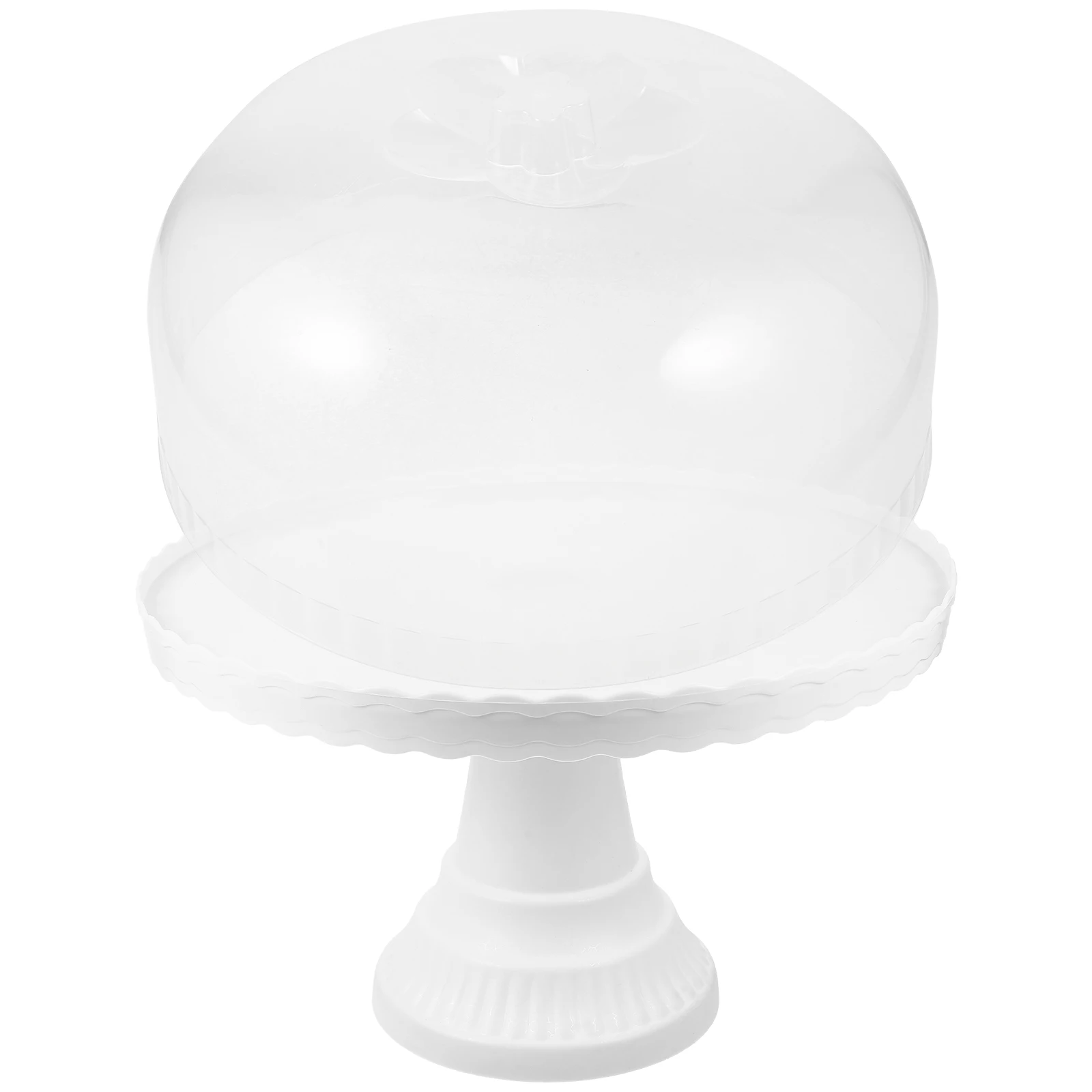 

Cake Display Stand PP Material Transparent Dome Lid Large Capacity Stable High-Foot Design Birthday Wedding Party