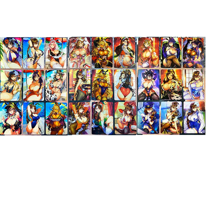 27pcs/set Bunny Girl ACG Uniform Swimsuit Underwear Refraction Sexy Girls Hobby Collectibles Anime Game Collection Cards