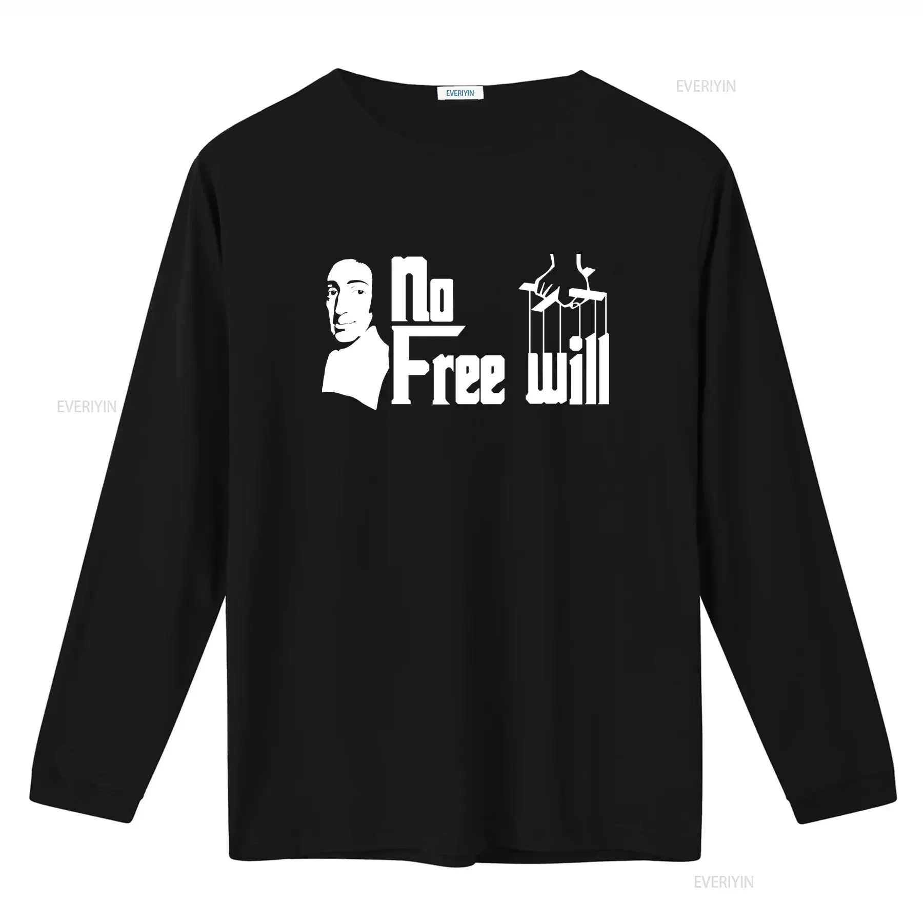 Spinoza No Free Will Philosophy Organic Cotton T shirt for  vintage Washed Soft Stylish homme Versatile Slightly Comfortable
