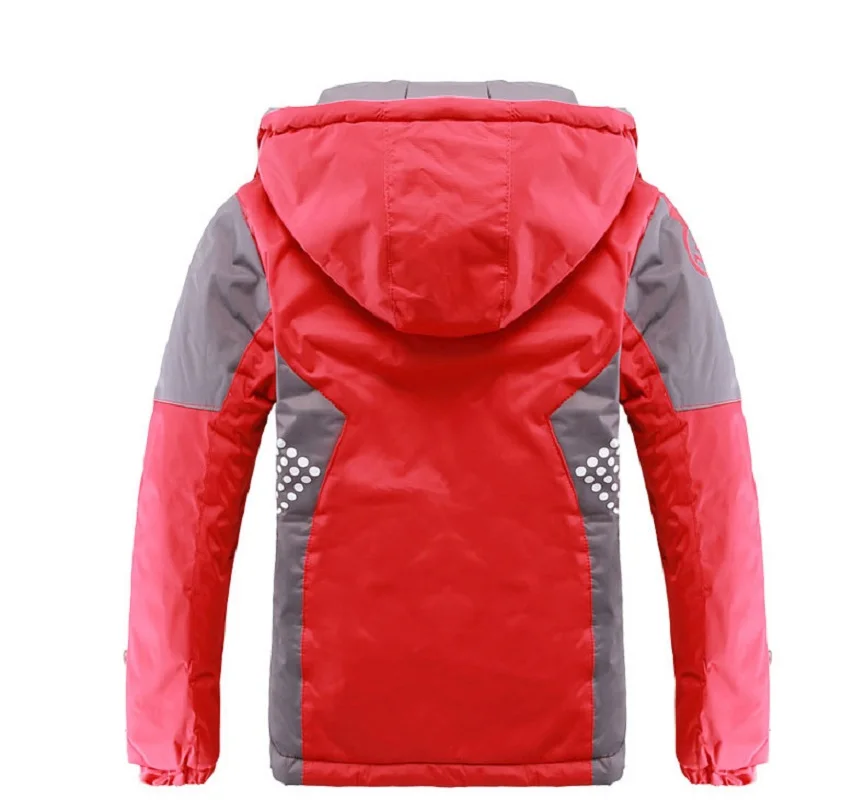 Waterproof Girls Boys Rain Jacket Patchwork Print Kids Outfits Fleece Child Coat Children Outerwear Spring Autumn 3-12 Years Old