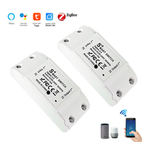 Tuya ZigBee 10A Smart Switch Breaker Timer LED Light Wireless Controller Smart Home Automation Relay Module Support Alexa Google