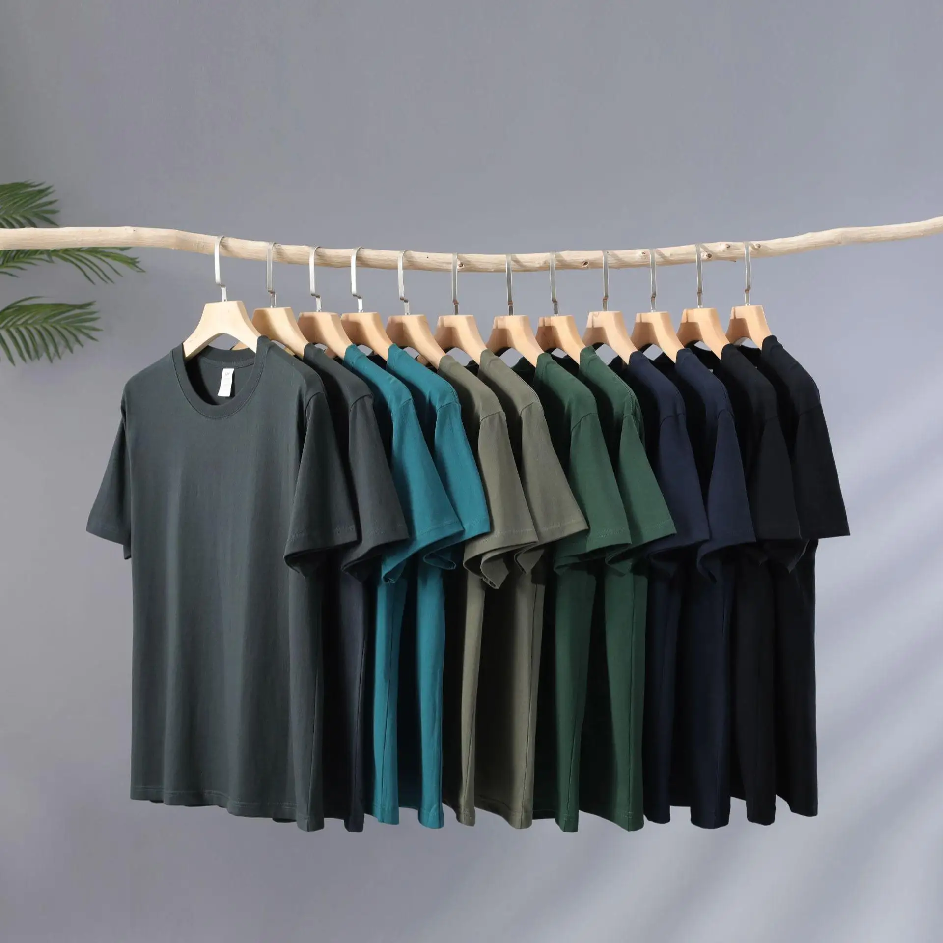 

Men's Summer Cotton T-Shirt Basic Loose Short Sleeve Color Base Layer Shirt Couple Matching Casual Inner Wear Top