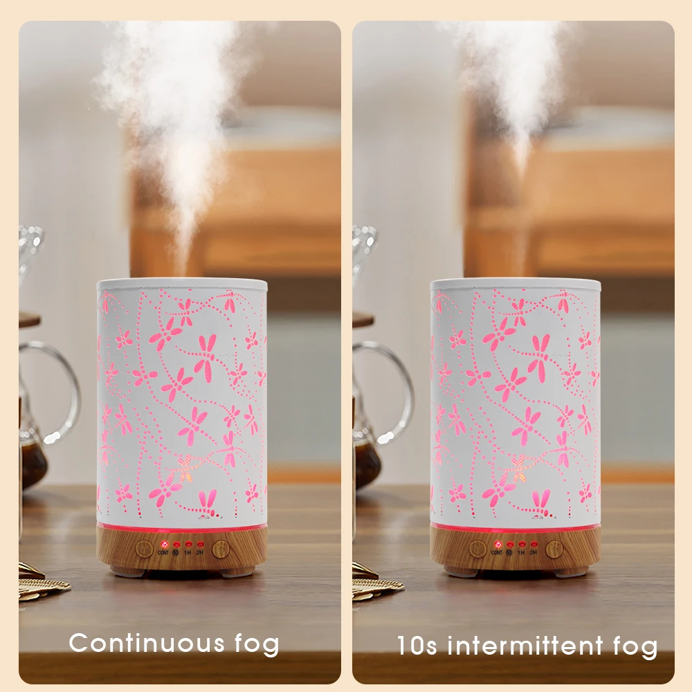 Luchtbevochtiger Essentiële olie Diffuser 100ML Ultrasone Cool Mist Maker Fogger Luchtbevochtiger LED Lamp Slaapkamer Geurverspreider