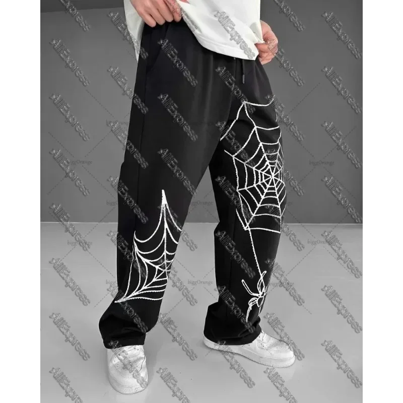 2026 Summer Men's Retro Y2K Oversized Straight Trousers Hip-Hop Loose Street Fashion Casual Harajuku American Trend for Women