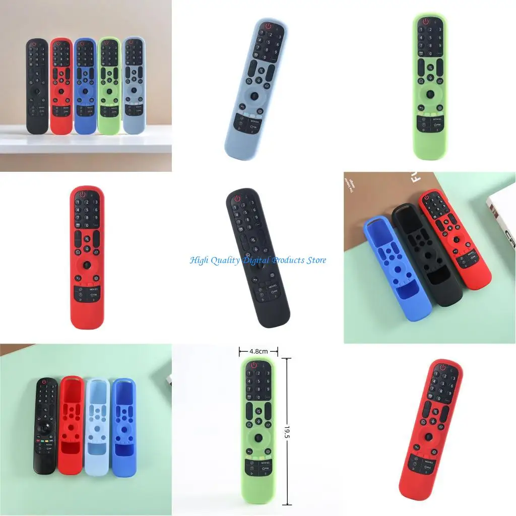 

U2JE Cutout Design Silicones Protectors Case For Remotes Controls Night Light Feature