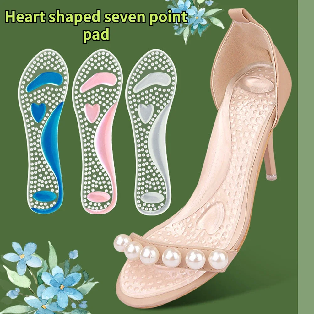 Anti Slip Sole Pads For High-Heels Arch Support Self-adhesive Sandals Insole Summer Comfortable Gel Insoles Silicone Cushion