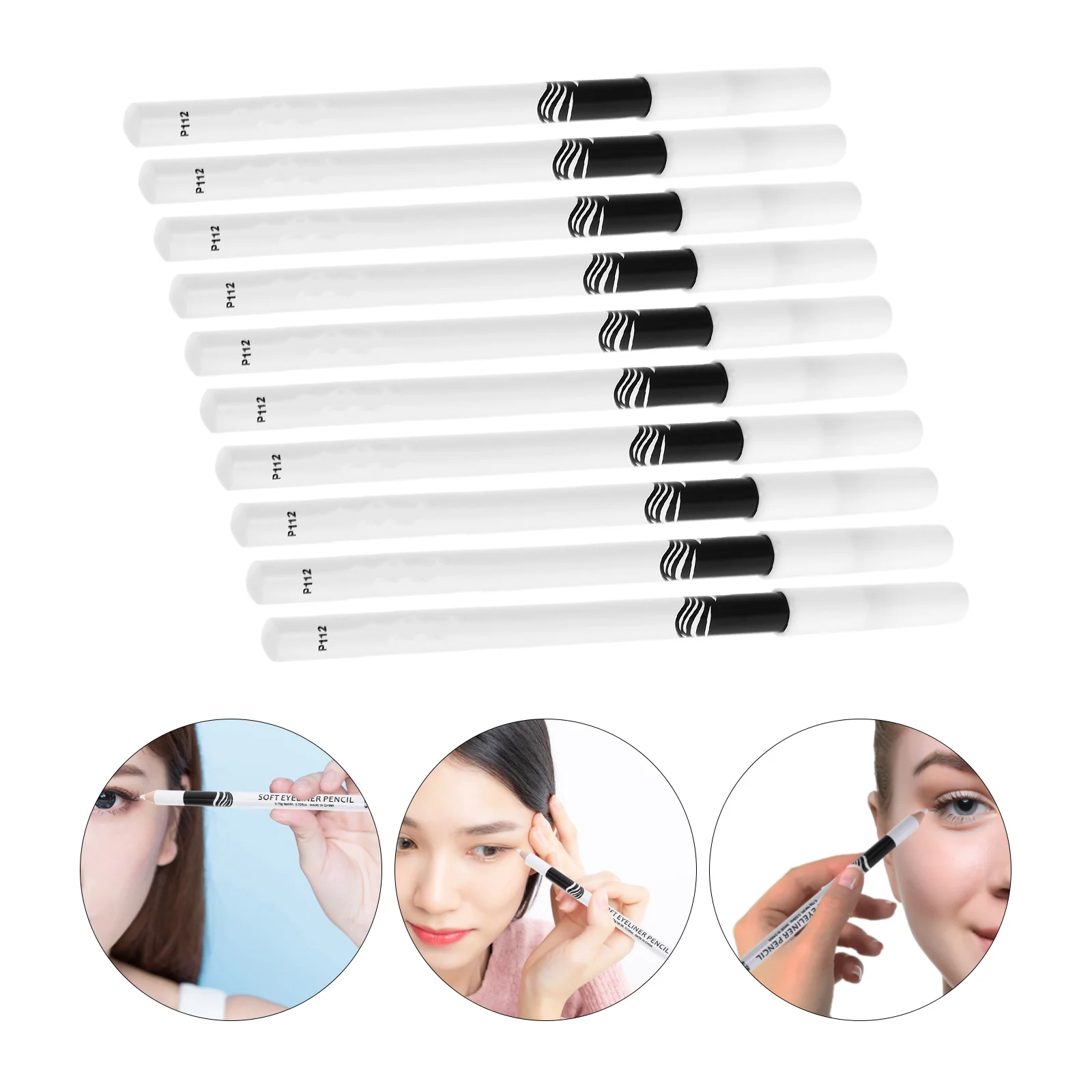 

10Pcs Smooth Gliding Eyeliner Pencil Set Long Wearing Safe Material Portable Design Ideal for Everyday Makeup and Salon Use