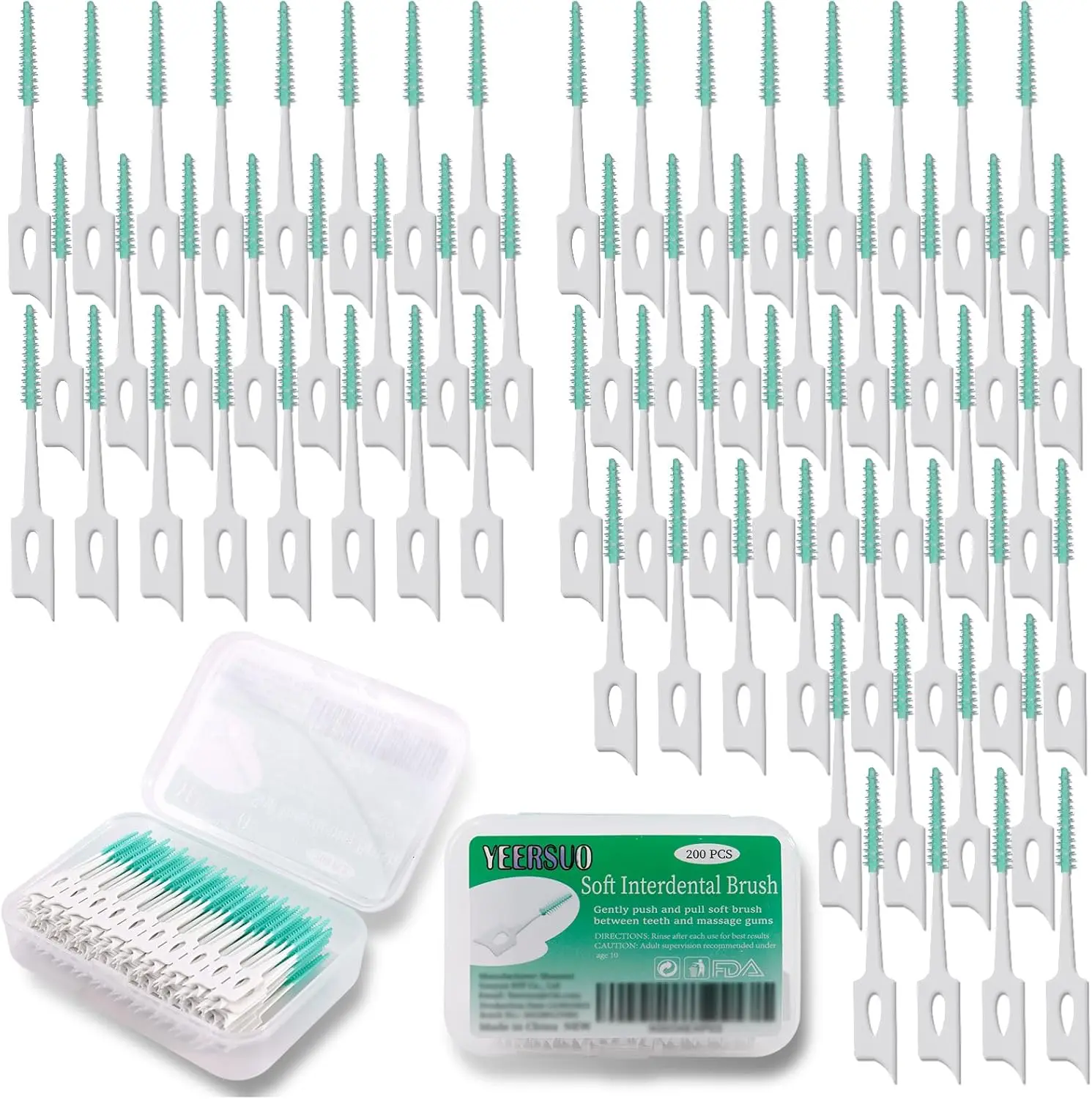 

PCS Soft Dental Floss Picks, Dental Picks with case, Toothpicks Brush Between Teeth, Tooth Flossing Brush Disposable for Cleanin