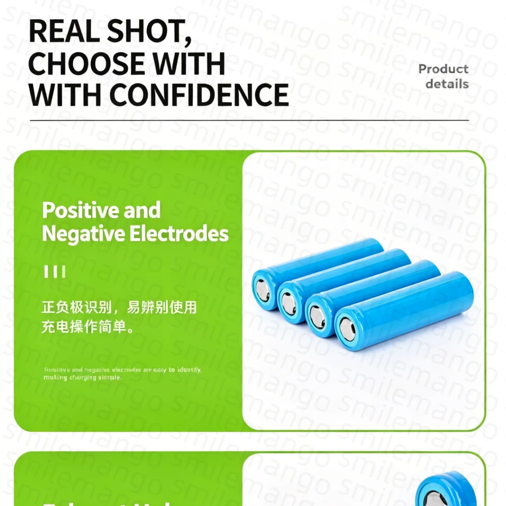 600mAh 14400 3.7V Flat Top Rechargeable Lithium Battery Cell for Shaver Toothbrush Toy