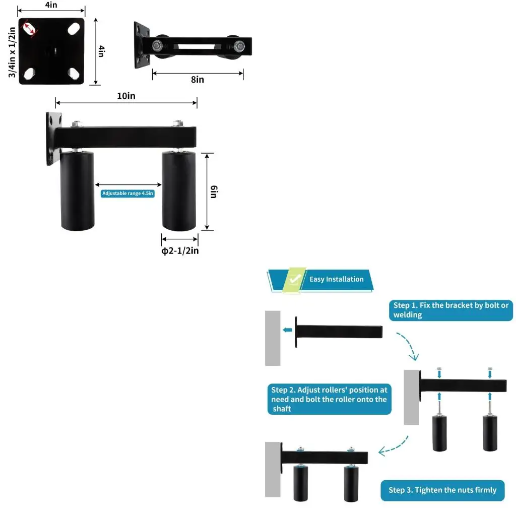

Wall Mounted Adjustable Guide Roller Steel Door Top Guide Roller Enduring