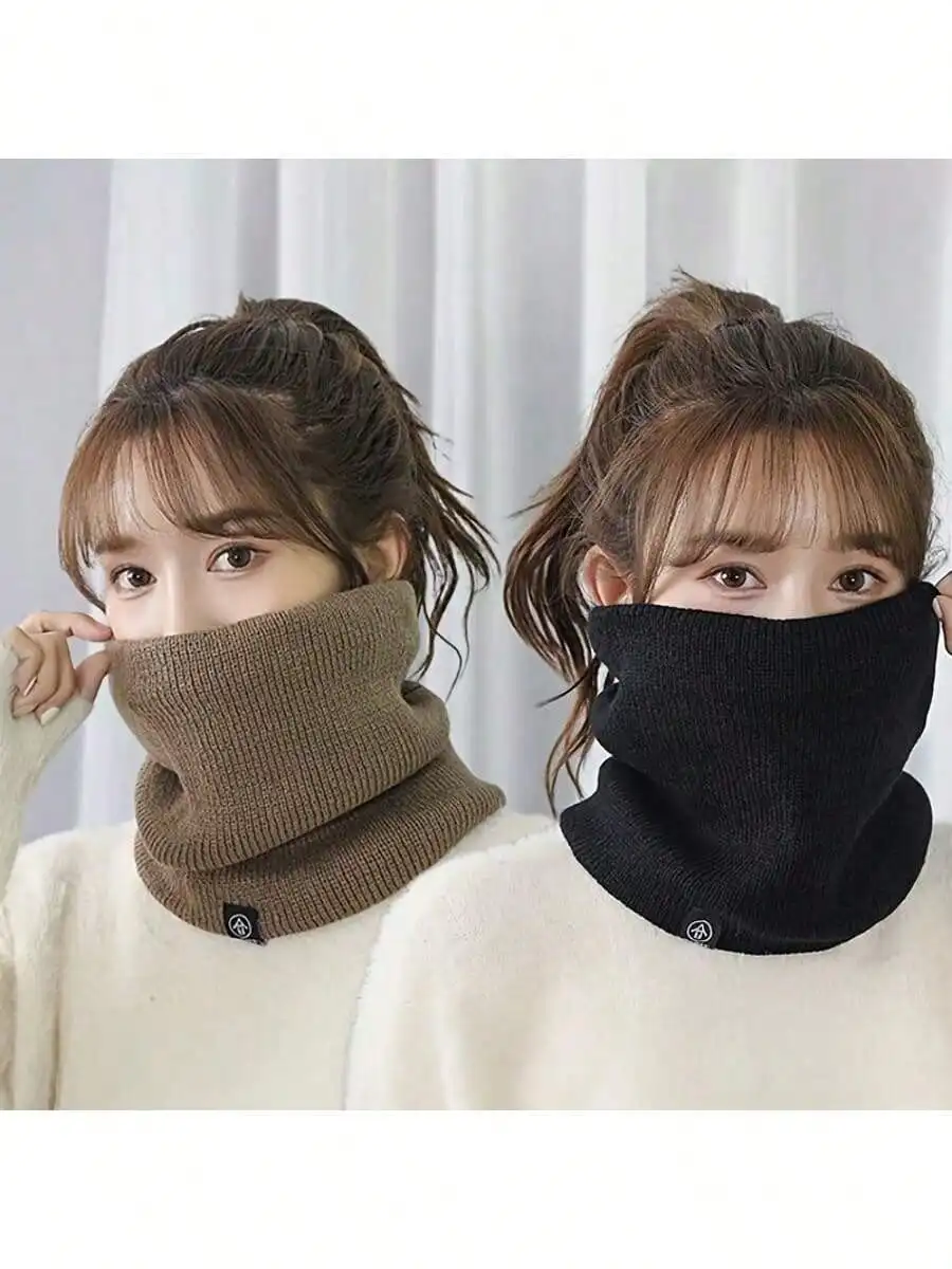 

Autumn and winter hooded scarf for men and women, warmth and cold protection, sports and cycling windproof, fleece-lined, thick,