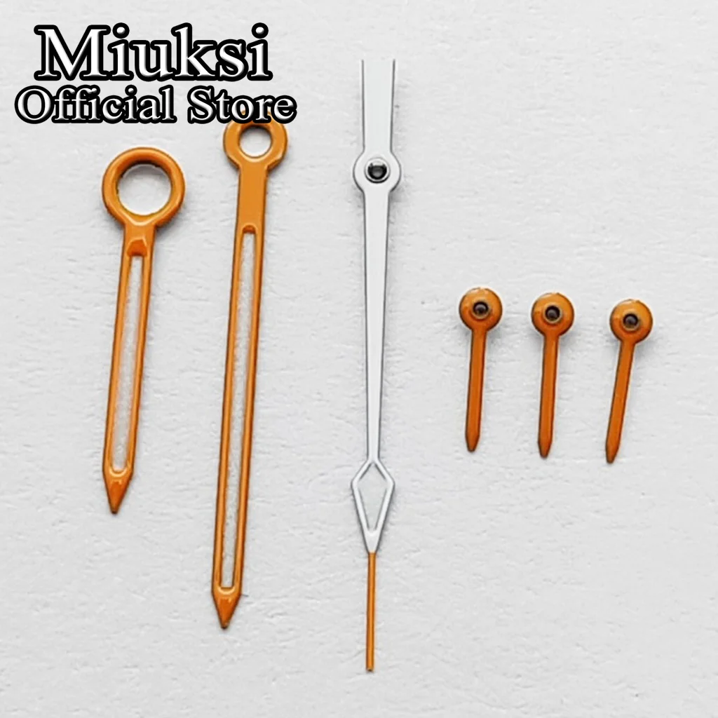 Miuksi vk63 watch hands green luminous orange hands fit VK63 movement watches movement accessories
