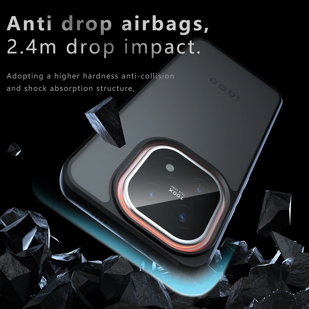 Skin Sensation Airbag Anti Drop Case Cover for Vivo Iqoo 15 Mircropyle Back Case Cover Fundas Para Vivo Iqoo 13/Vivo Iqoo 12 Pro