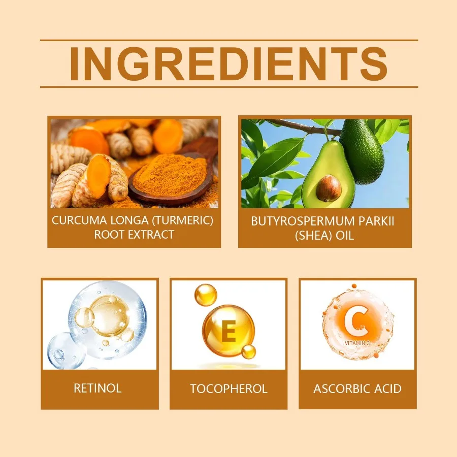 OUHOE ターメリック レチノール アイ クリーム スティック 保湿と栄養アイケア クリーム