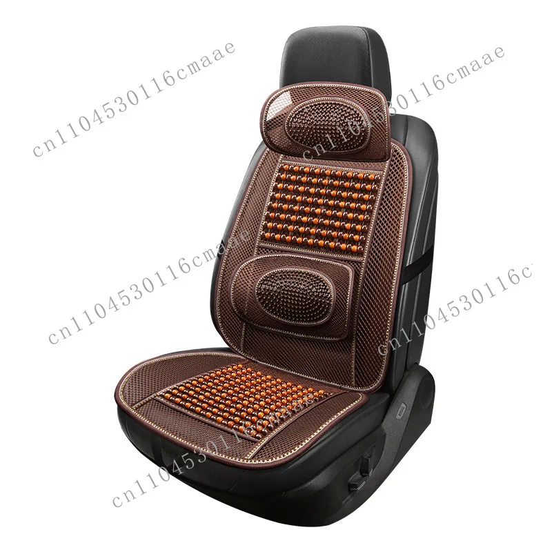 Summer wood bead ice silk car seat cushion, breathable cooling pad, suitable for cars