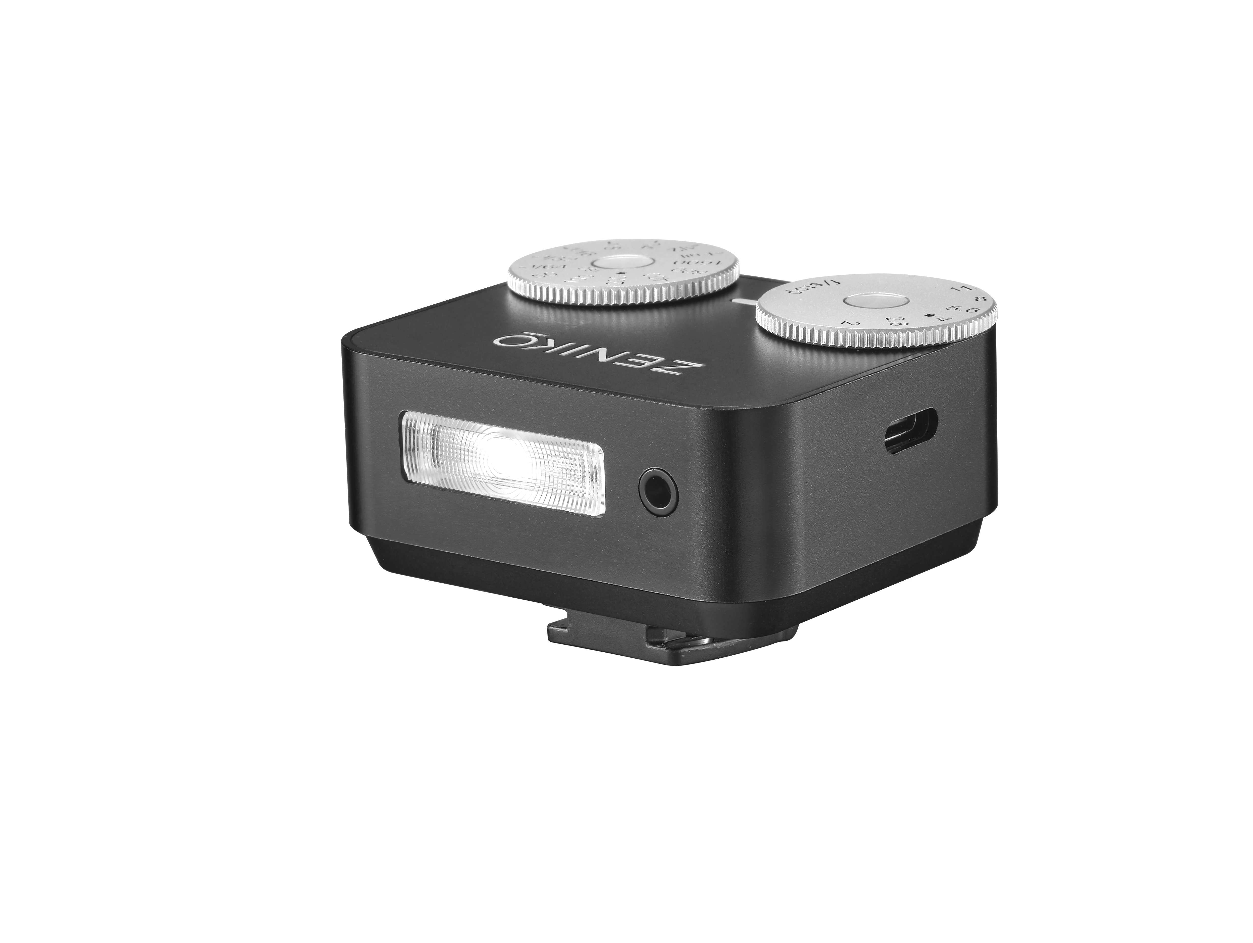 ZENIKO ZA12 デュアルダイヤルレトロミニ充電式カメラフラッシュライトスピードライト キヤノン 富士 XM5 XT3/ソニー A7M3 リコー GR3/4 カメラ用