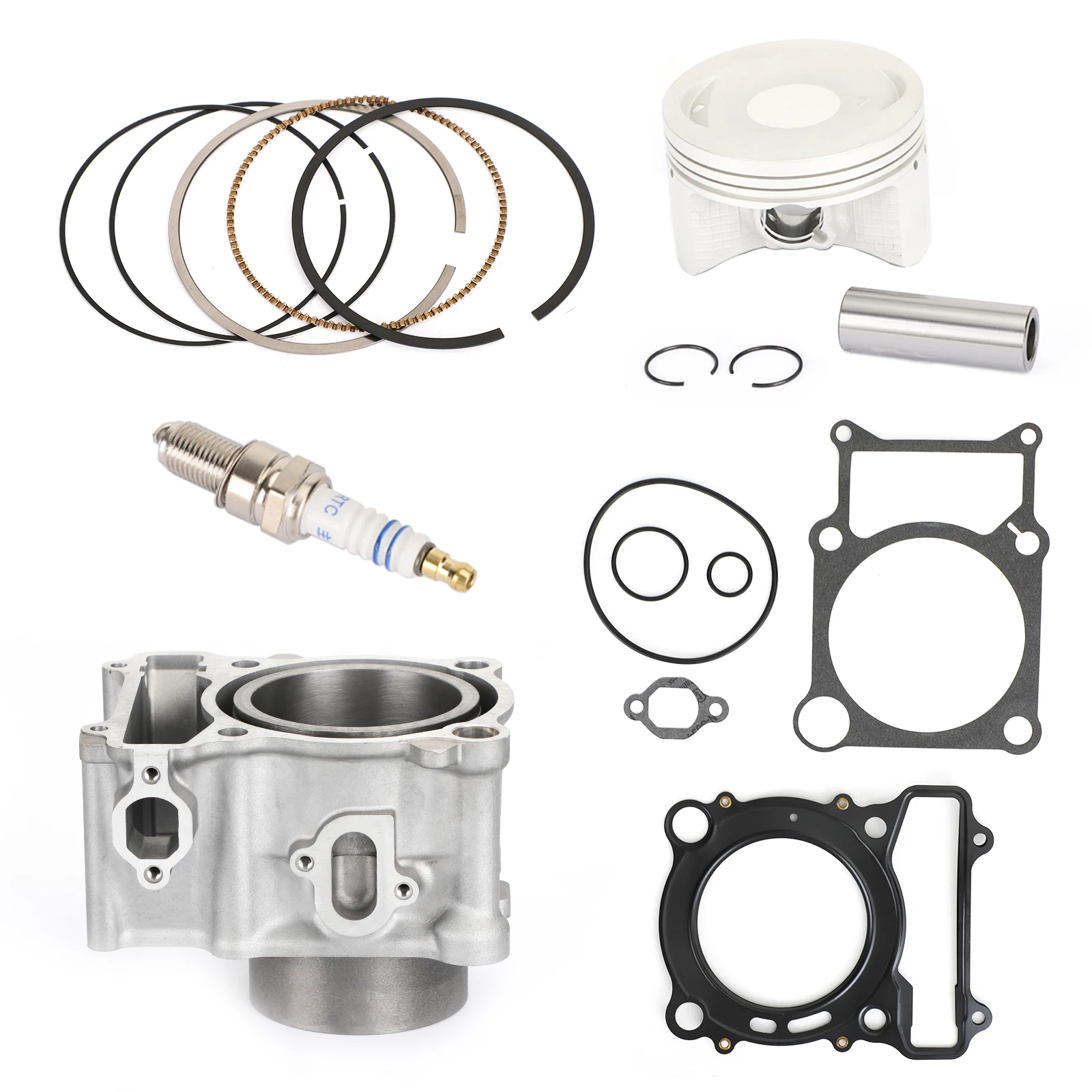 

400cc 84.5mm Cylinder Piston Rings Gaskets Spark Plug Kit For Yamaha Grizzly Kodiak 400 2000-2008 Standard Bore