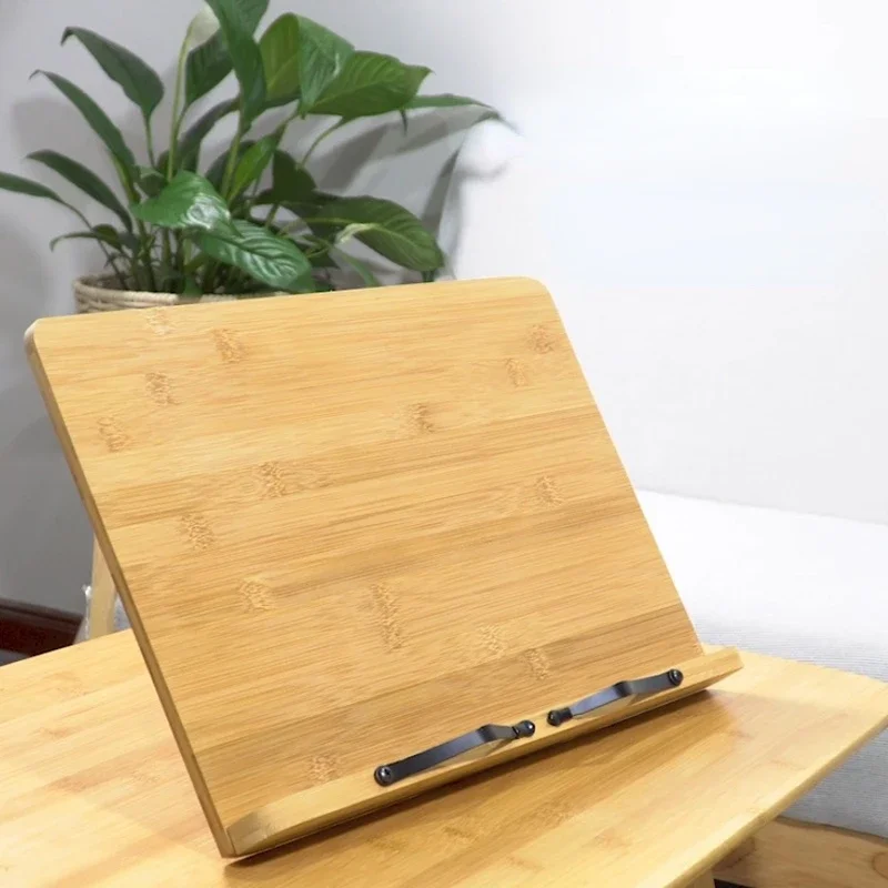 Portable Reading Rack Bookends Bamboo Calligraphy Copybook Rack Adult Student Simple Multi-function Wooden Reading Book