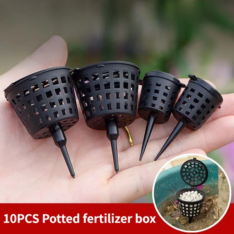 10Pcs Bonsai Fertilizer Box Basket with Lid Fertilization Tool for Garden Plant Supplies