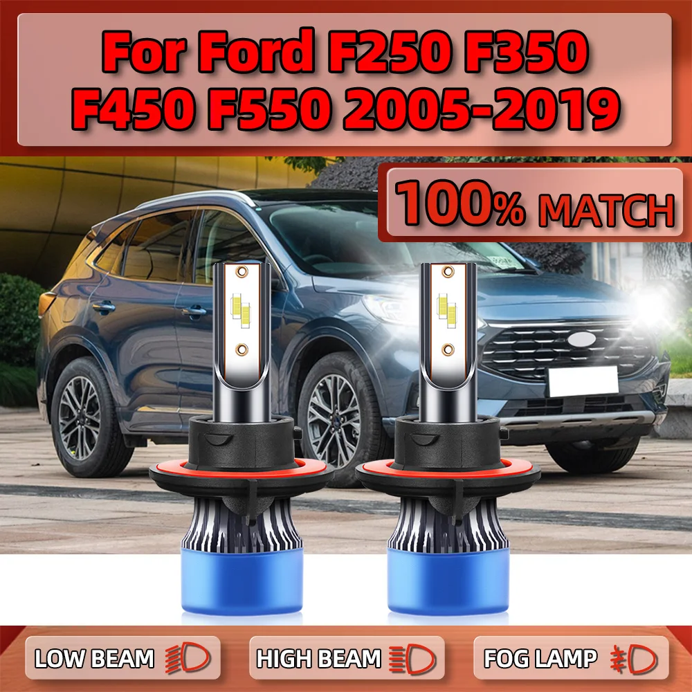 

120W LED Headlights 20000LM Turbo Auto Lamps 6000K Plug&Play 12V For Ford F-250 F-350 F-450 F-550 2005-2015 2016 2017 2018 2019