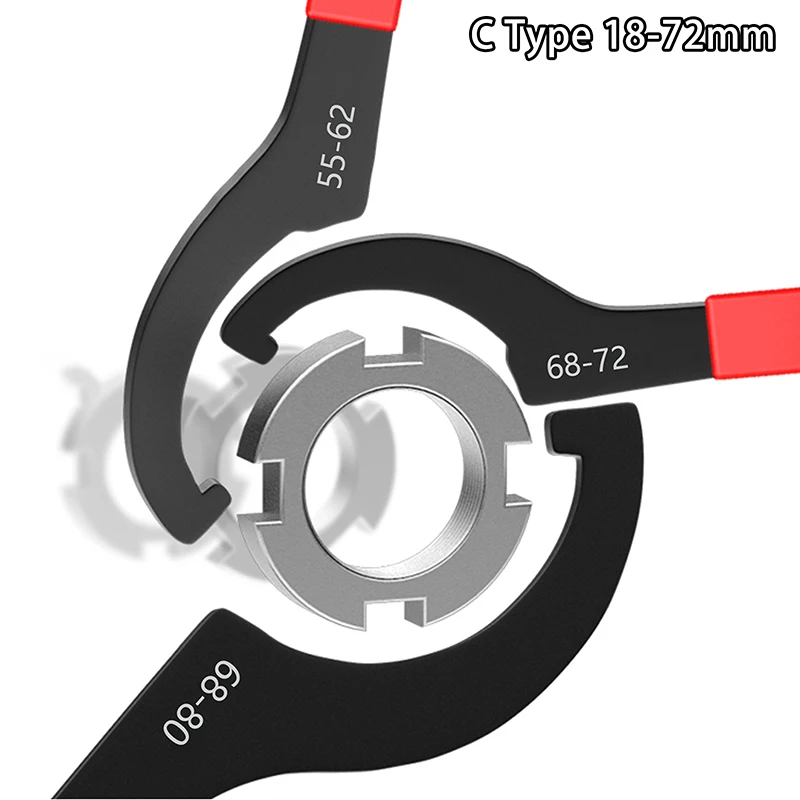 1PC Comfort Grip Hook Wrench Spanner 1 Piece 18-72mm Tool holding Top Treatment For Round Nut C Type