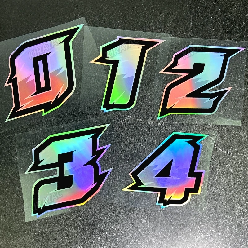 1PC Arabic Numerals Motorcycle Stickers Waterproof Vinyl Decals for Motorbike Fuel Tank Fender Fairing Scooter Helmet Bike Decor