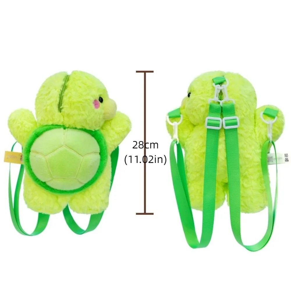 Animals Green Turtle Backpack Phone Bag Doll Little Pig Doll Shoulder Bag Large Capacity Cute Cartoon Schoolbag Outdoor
