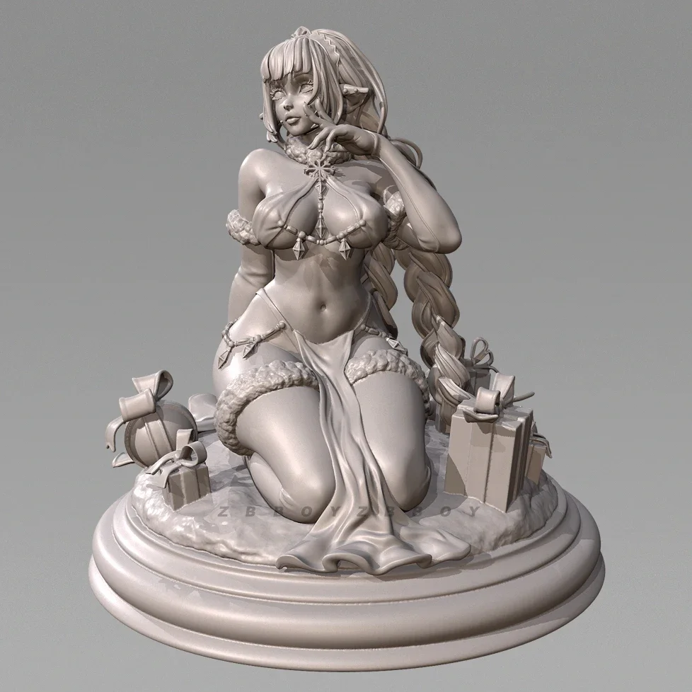 Kits de modèles en résine, hauteurs globales 30mm 40mm 65mm, figurine beauté incolore et auto-assemblée (impression 3D) TD-7276/3D