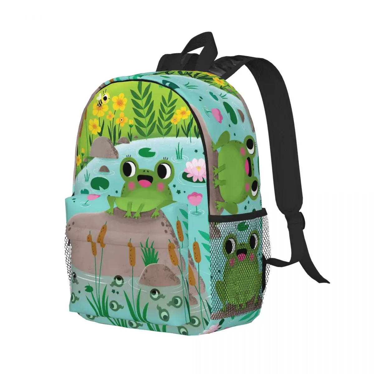 

Frog Kids Cute Backpack Student Boys Girls BookBag Kids School Bag Computer Shoulder Bags for Men Women