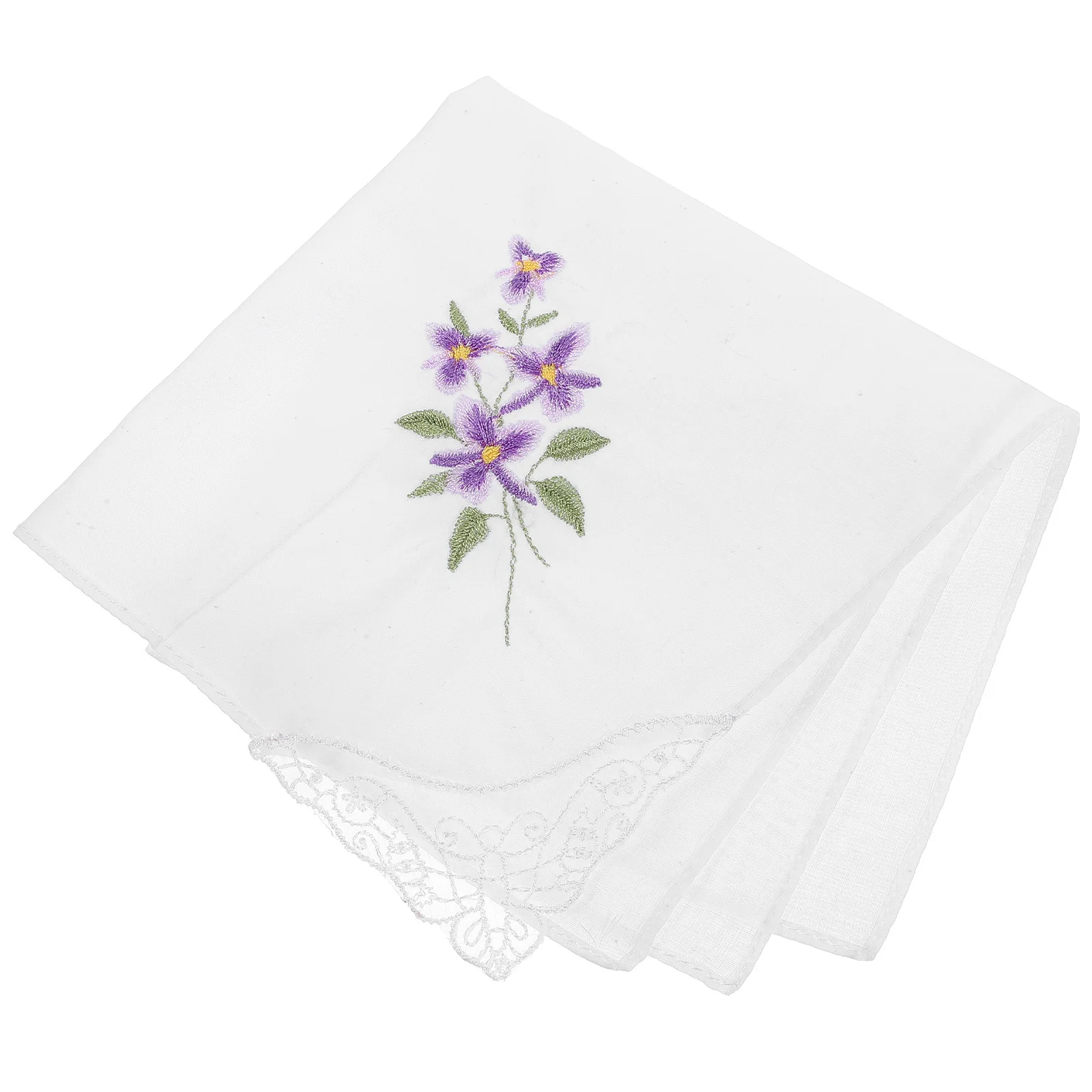 منديل القطن الدانتيل والتطريز نمط الأزهار أنيقة خمر نمط الزفاف دش الزفاف هدية السيدات المناديل #3
