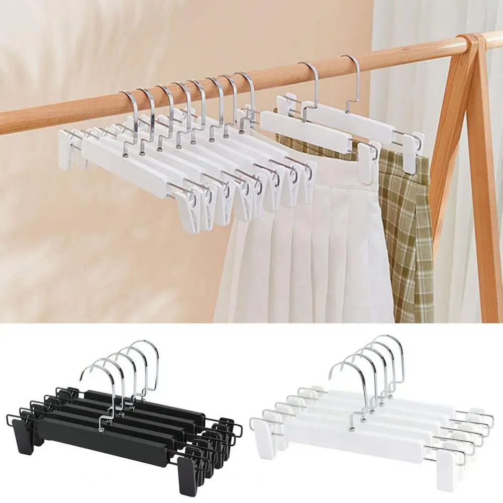 Pants Hanger Pants Rack with Strong Load-bearing Space-saving Telescopic Pants Clip Organizer for Home Wardrobe for Bedroom