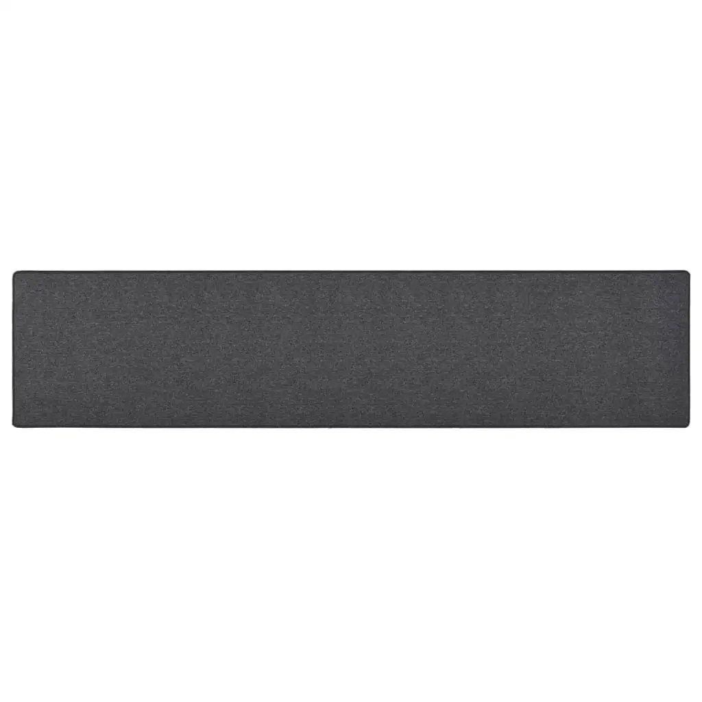 Stylish Anthracite Carpet Runner 50x250 cm - Durable Floor Mat for Hallway & Living Room