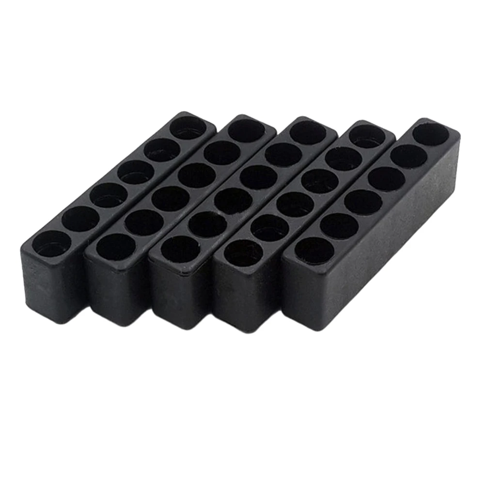 

5pcs 6 Holes 1/4inch Hex Shank Bit Holder Screwdriver Bit Holder Storage Drill Bit Stand Storage Case Tool