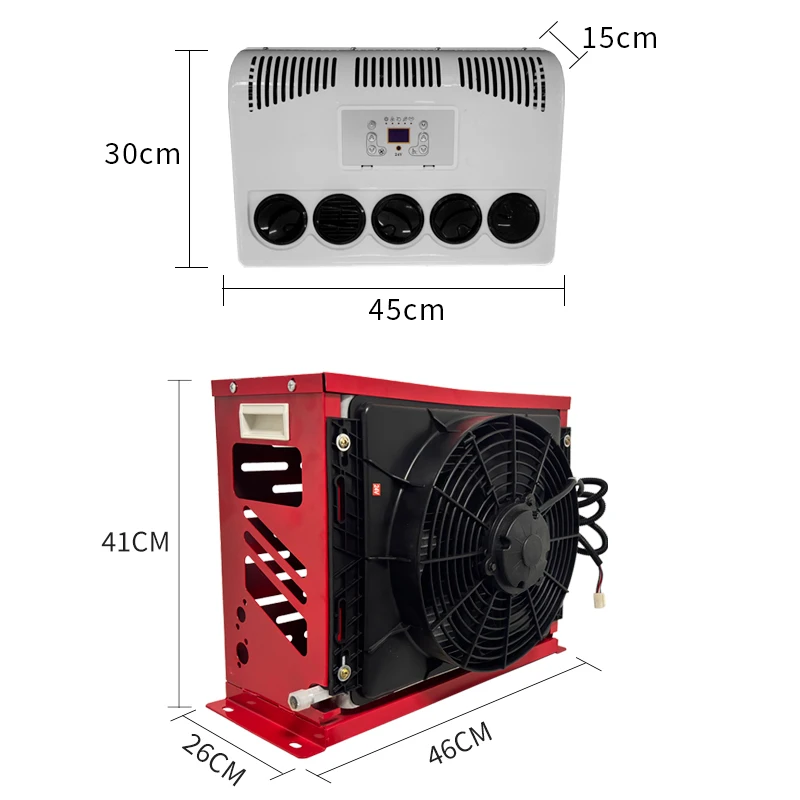 New Cooler Electric Truck air Conditioning System Camper Car Compartment 12v 24v Split Parking Cooler Parking air Conditioning