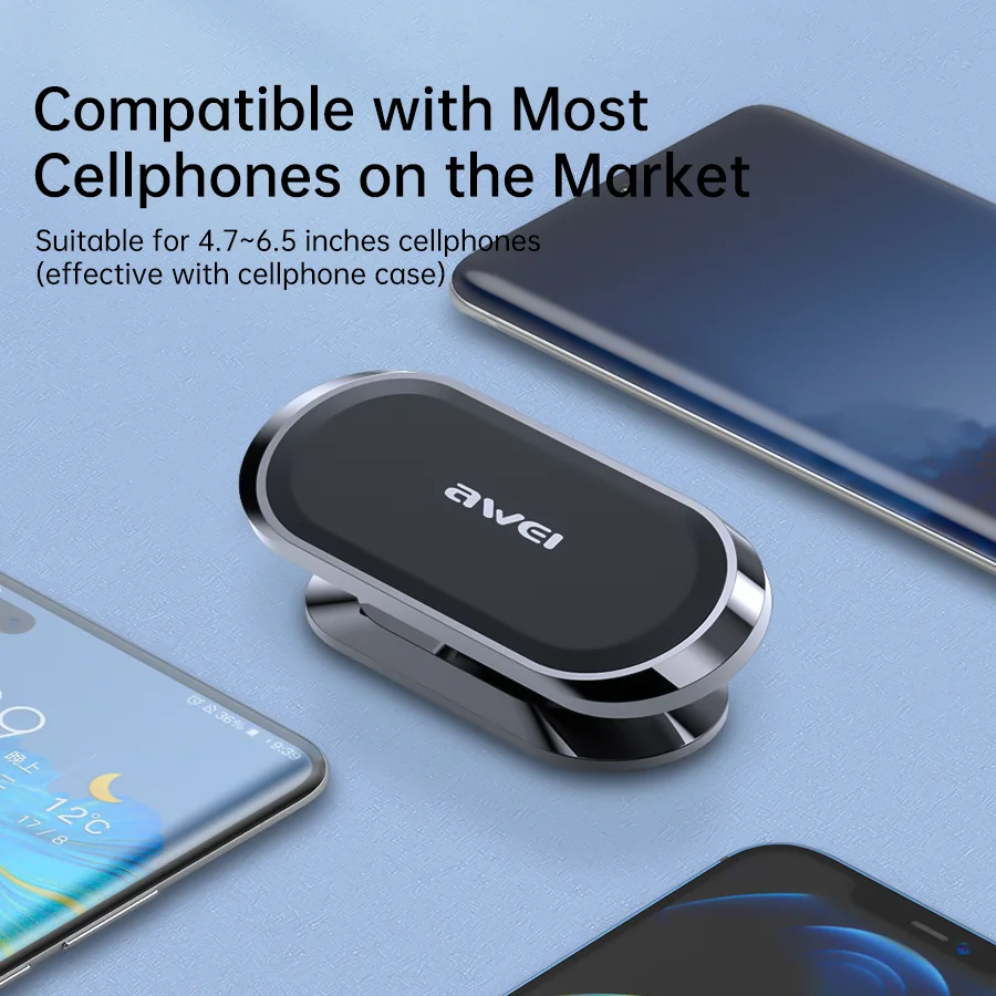 Awei X20ユニバーサルナビゲーションブラケット磁気車載ホルダーiPhone 16 15 14 13 12 Samsung Redmi Xiaomi対応