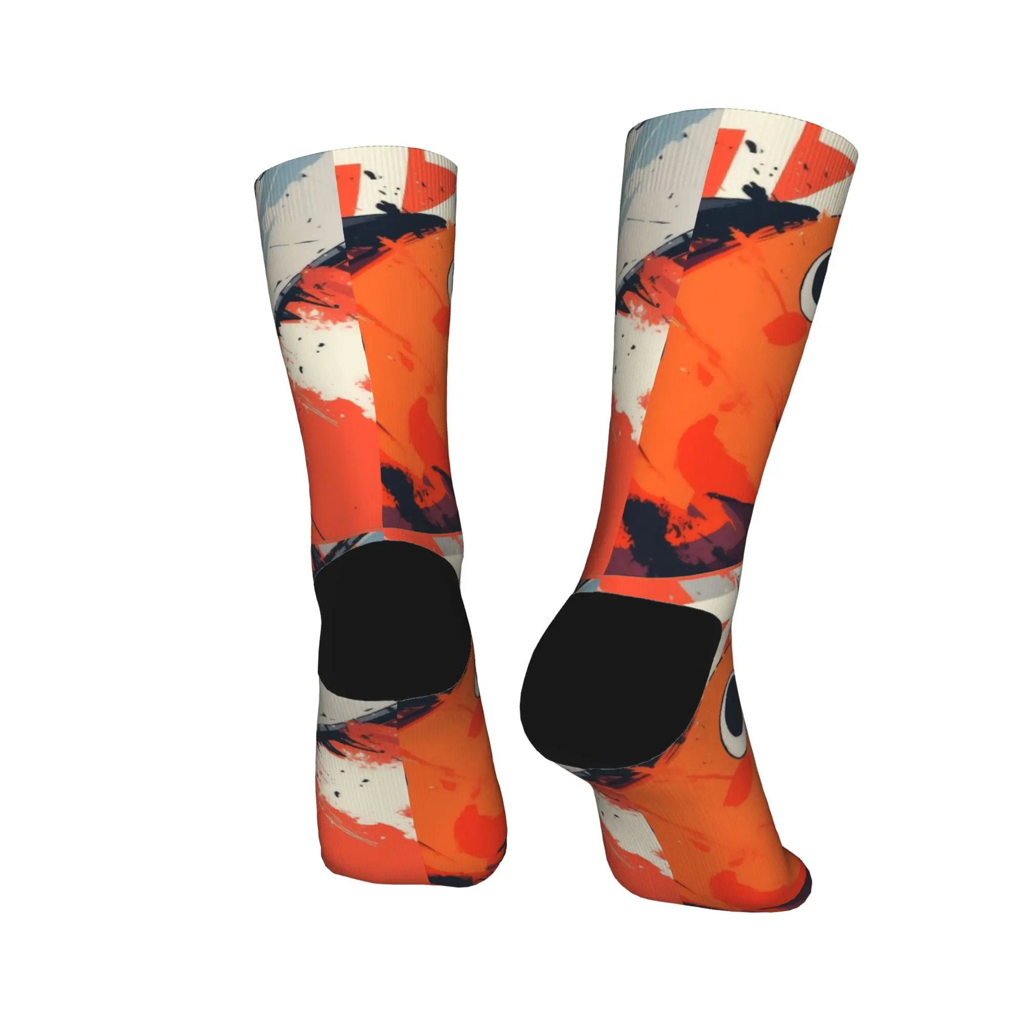 ถุงเท้าลายอนิเมะ Chainsaw Man ของ Pochita ถุงเท้าฤดูใบไม้ร่วง ถุงเท้าผู้ชายแบบนุ่ม ระบายอากาศได้ดี ลายพิมพ์สเก็ตบอร์ด กันลื่น