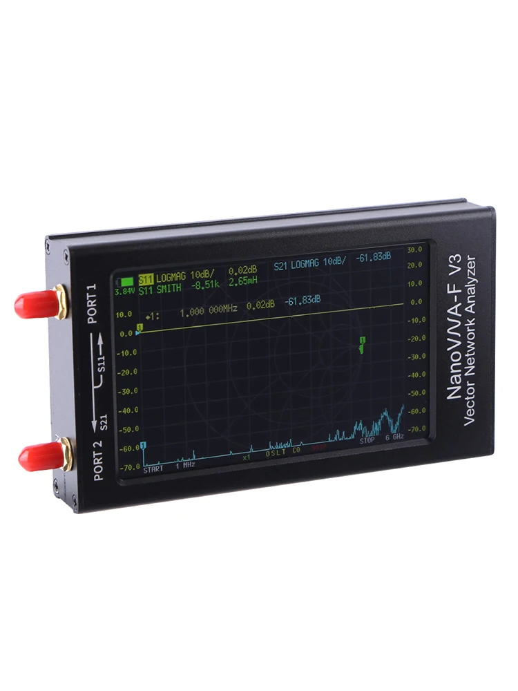 محلل شبكة المتجهات المحمول بشاشة 4.3 بوصة HF VHF UHF SHF محلل هوائي 801 نقطة مسح لتطبيقات NanoVNA-F V3 #6