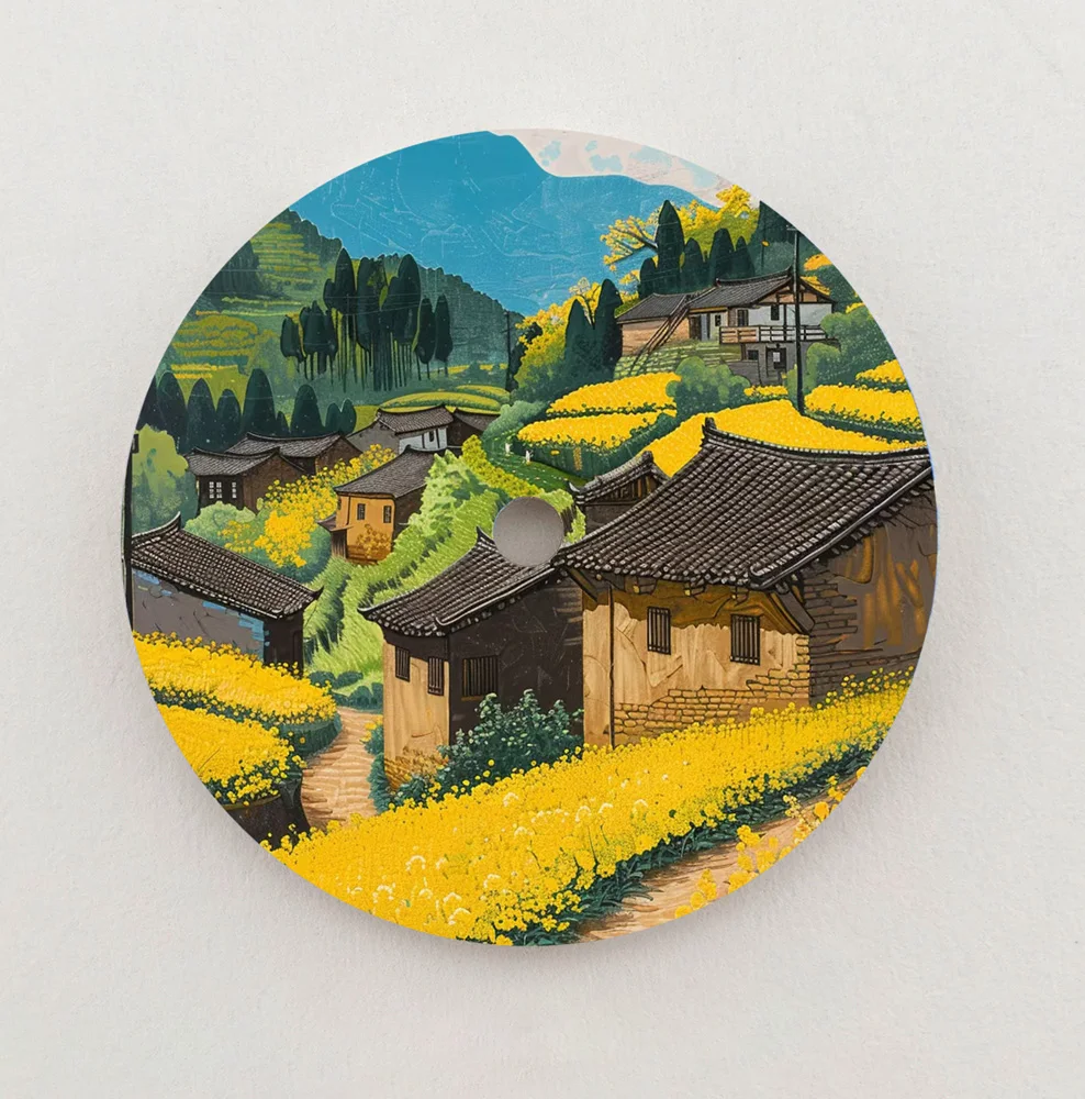 Циферблат NH35, сельский пейзажный циферблат, циферблат 28,5 мм, циферблат NH36, цветной циферблат, подходит для часов NH35/NH36, запасные части, индивидуальный логотип