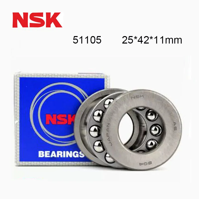 

Japan Origin NSK Thrust Bearing 51105 Thrust Bearing 25x42x11 mm ABEC-7 (5PCS ) Axial 51105 High Speed Thrust Ball Bearings 8105