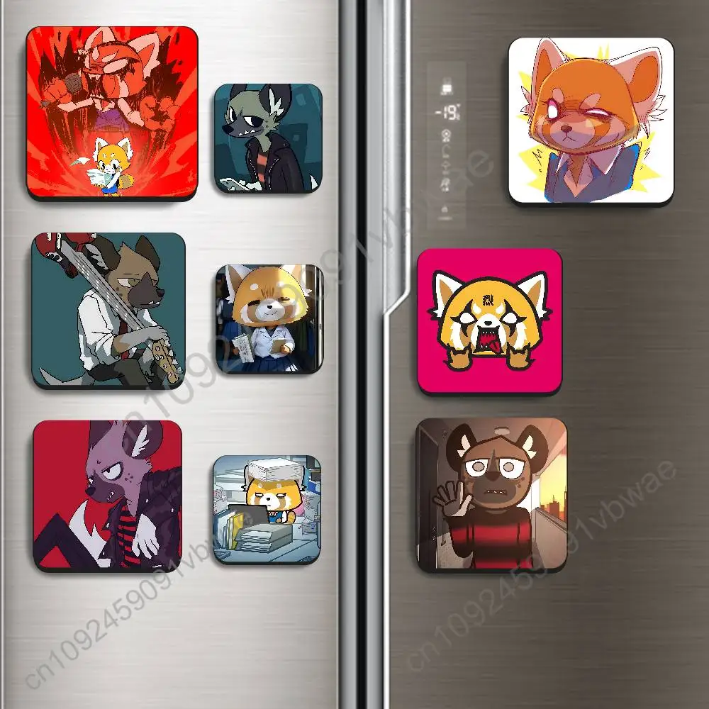 workplace elite Aggretsuko Retsuko Magnetic Sticker Fridge Magnets No Falling Off Fit for Refrigerators All Metal Surfaces Decor