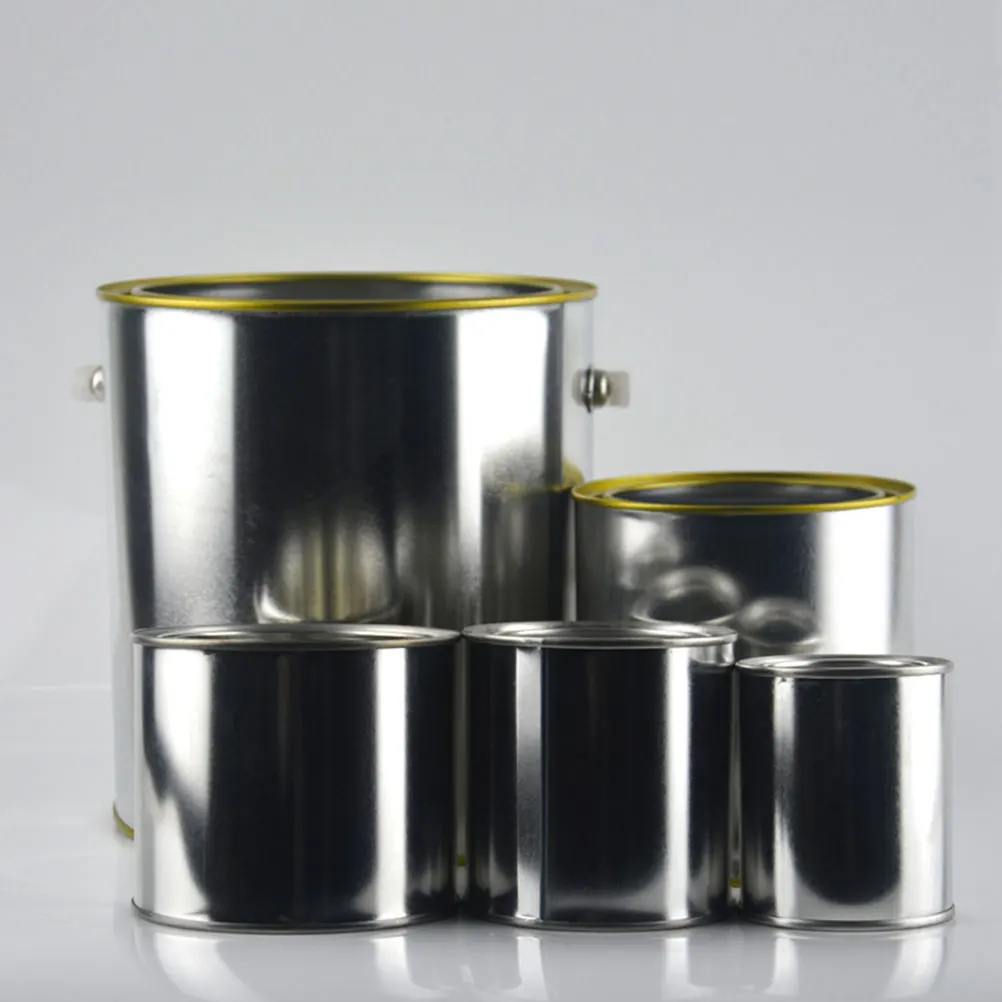

5pcs 0.2L Multipurpose Tinplate Can Painting Can Paint Cans Empty Sealed Containers Tinplate Bucket Sturdy Storage Portable