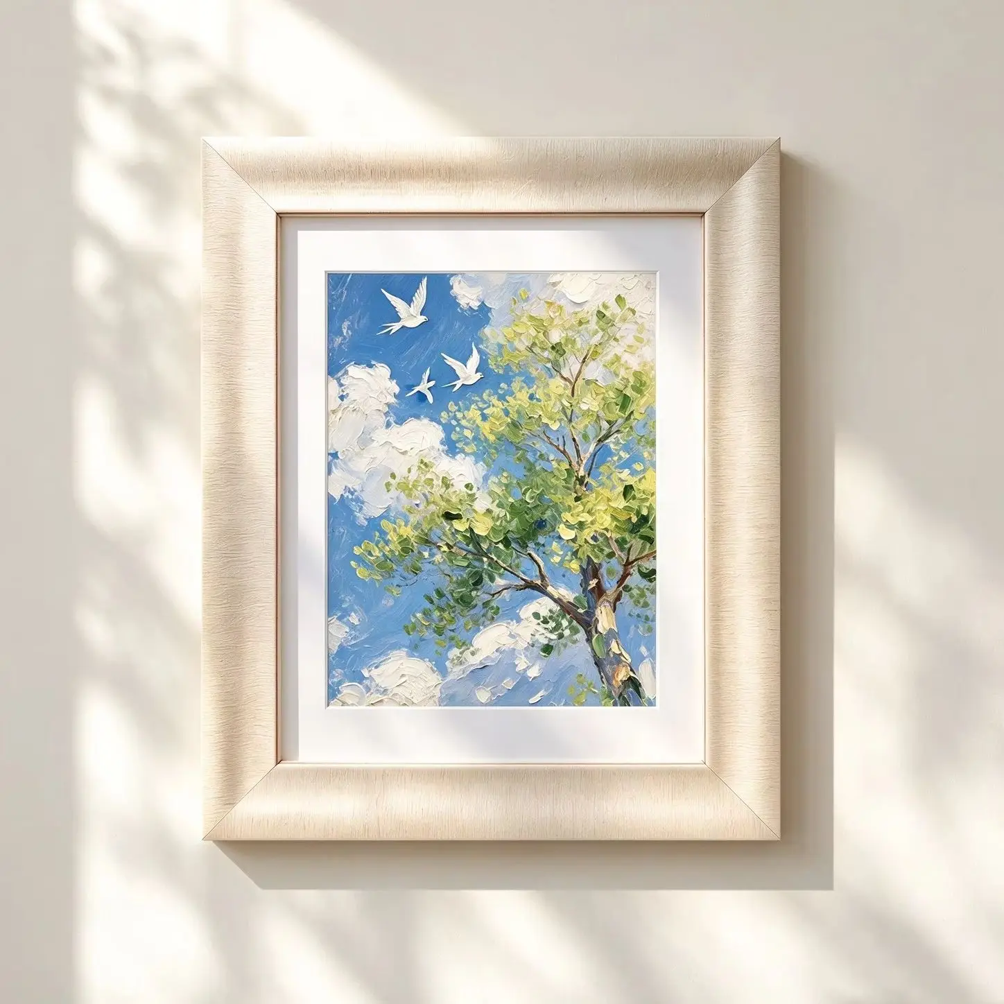 Nordic Style Wall Art Frame, Simple White Wood Picture Frame, Modern Scandi Home Decoration Poster Frame for Gallery Wall 8x10