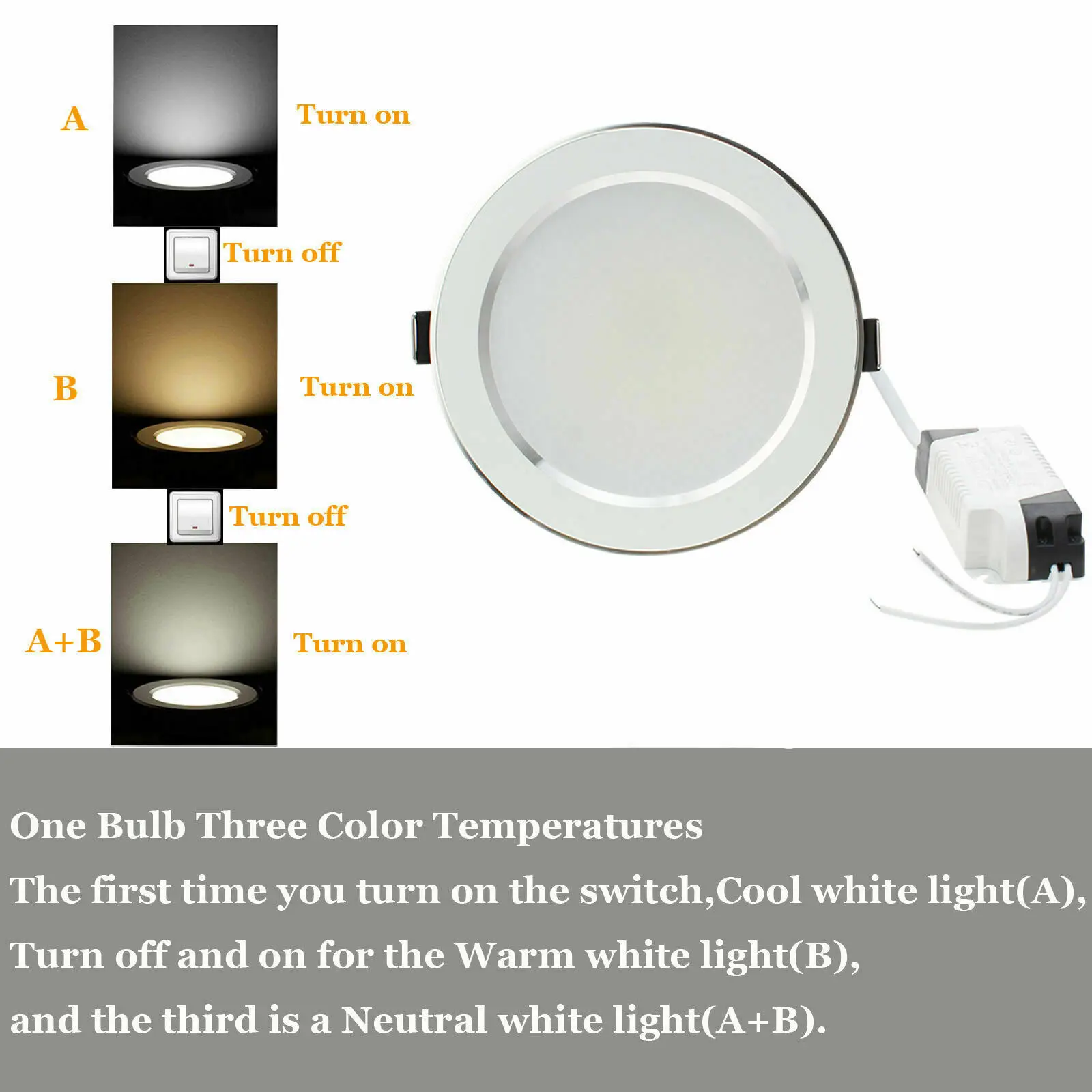 3 In 1 Light Color Led Downlights 18w/15w/12w/9w/7w/5w/3w Cool/warm/neutral Retractable Recessed 85-265v Ceiling Round Room Home